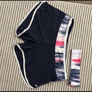 Lululemon shorts and headband